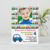 Uitnodiging van de partij van de auto van Birthday (Staand voorkant)