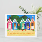Uitnodiging van de Partij van de Beach - de Beach  (Staand voorkant)