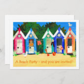 Uitnodiging van de Partij van de Beach - de Beach  (Voorkant / Achterkant)