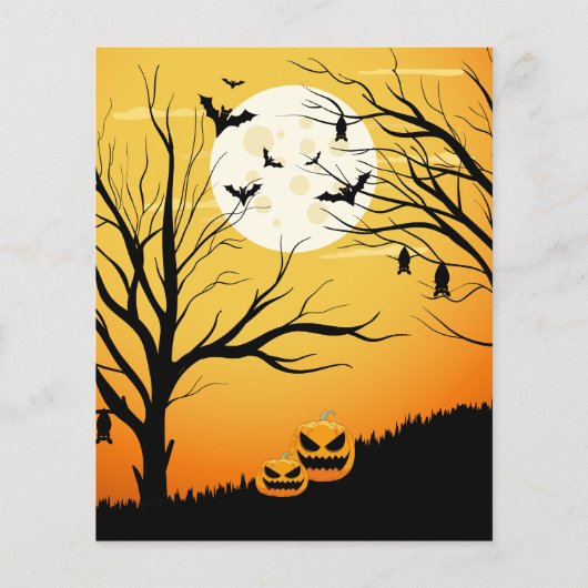 Uitnodiging van de Partij van de Begroting Hallowe Flyer (Achterkant)