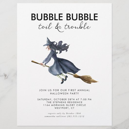 Uitnodiging van de Partij van de Begroting Hallowe Flyer (Voorkant)