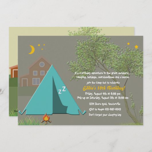 Uitnodiging van de partij van de campagne (Voorkant / Achterkant)