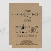 Uitnodiging van de partij van de Cheers & Beer Bir (Voorkant / Achterkant)