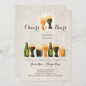 Uitnodiging van de partij van de Cheers & Beer Bir (Voorkant / Achterkant)