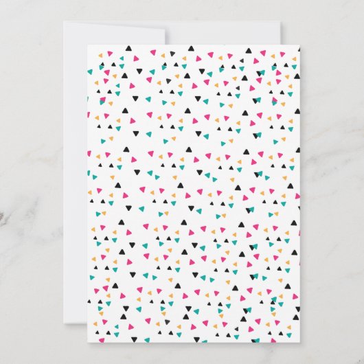 uitnodiging van de partij van de Confetti van de K (Achterkant)