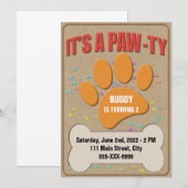 Uitnodiging van de Partij van de Druk van de Dog P (Voorkant / Achterkant)