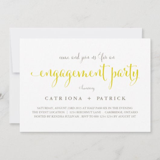 Uitnodiging van de Partij van de FotoEngagement va (Achterkant)