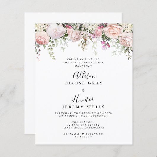 Uitnodiging van de partij van de gevestigde partij (Voorkant / Achterkant)