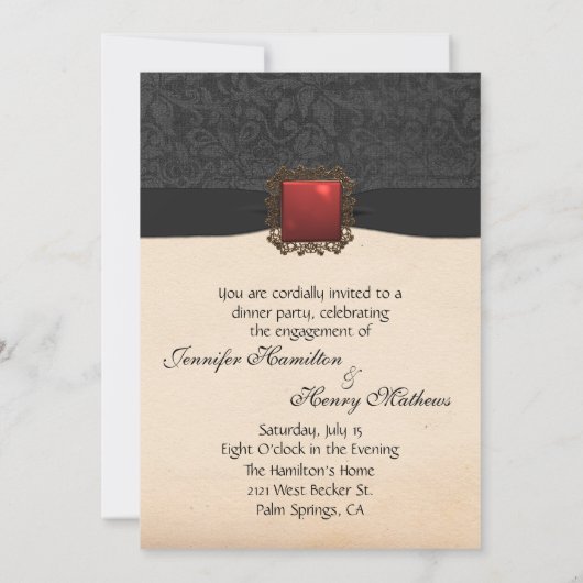 Uitnodiging van de partij van de gevestigde partij (Achterkant)