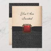 Uitnodiging van de partij van de gevestigde partij (Voorkant / Achterkant)