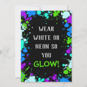 Uitnodiging van de Partij van de Glow | Uitnodigin (Achterkant)