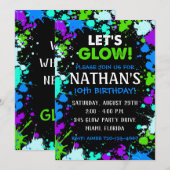 Uitnodiging van de Partij van de Glow | Uitnodigin (Voorkant / Achterkant)