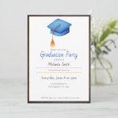 Uitnodiging van de partij van de graad met een bla (Staand voorkant)