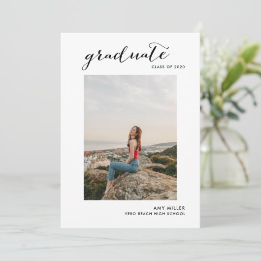 Uitnodiging van de Partij van de Graduatie van de  (Staand voorkant)