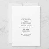 Uitnodiging van de Partij van de Graduatie van de  (Achterkant)