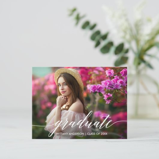 Uitnodiging van de Partij van de Graduatie van de  Briefkaart (Staand voorkant)