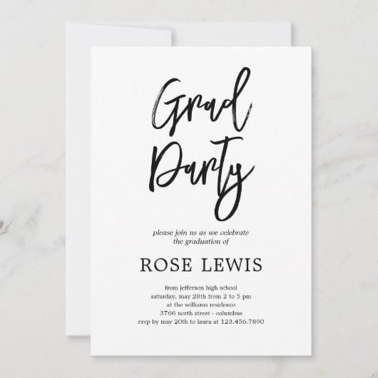 Uitnodiging van de Partij van de Graduatie van het (Voorkant)