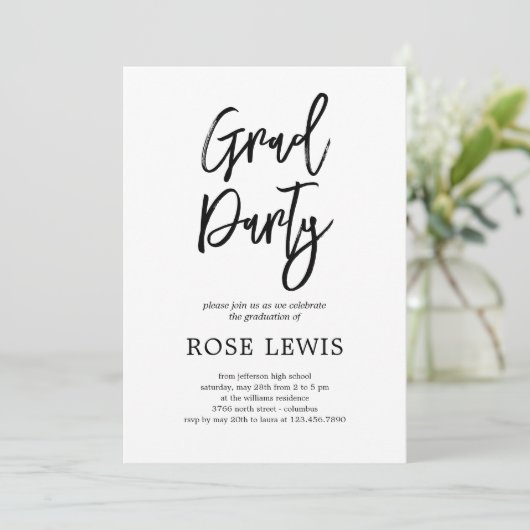 Uitnodiging van de Partij van de Graduatie van het (Staand voorkant)