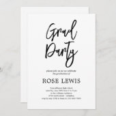 Uitnodiging van de Partij van de Graduatie van het (Voorkant / Achterkant)