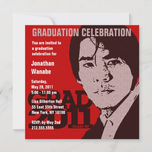 Uitnodiging van de Partij van de graduatie Voeg Af (Voorkant)