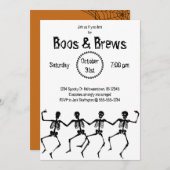 Uitnodiging van de Partij van de Halloween - Bos e (Voorkant / Achterkant)