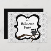 Uitnodiging van de Partij van de Halloween - Owl (Voorkant / Achterkant)