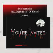 Uitnodiging van de Partij van de Halloween - Volle (Voorkant / Achterkant)