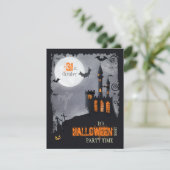 Uitnodiging van de Partij van de Halloween (voor e (Staand voorkant)