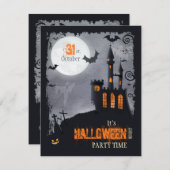 Uitnodiging van de Partij van de Halloween (voor e (Voorkant / Achterkant)