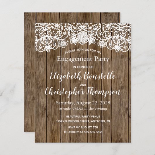 Uitnodiging van de Partij van de Inspanning van he (Voorkant / Achterkant)