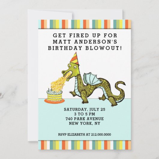 Uitnodiging van de Partij van de Jongen van de Bir (Voorkant)