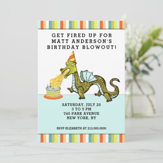 Uitnodiging van de Partij van de Jongen van de Bir (Staand voorkant)