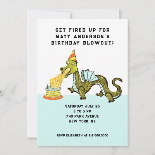 Uitnodiging van de Partij van de Jongen van de Bir (Voorkant)