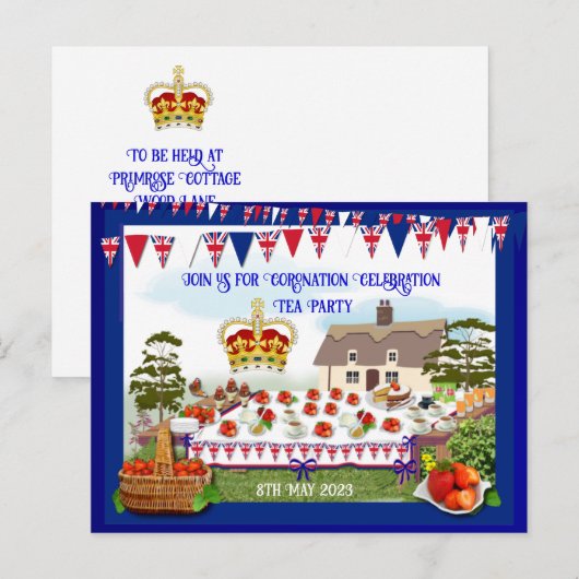 Uitnodiging van de Partij van de Keronatiecel (Voorkant / Achterkant)