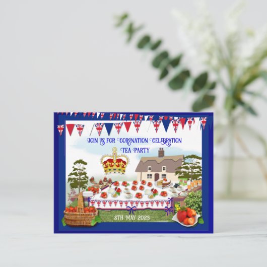 Uitnodiging van de Partij van de Keronatiecel (Staand voorkant)