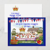 Uitnodiging van de Partij van de Keronatiecel Briefkaart (Voorkant / Achterkant)