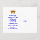 Uitnodiging van de Partij van de Keronatiecel Briefkaart (Achterkant)