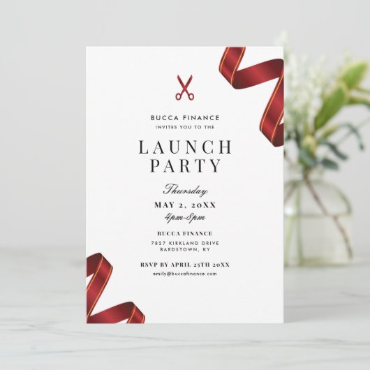 Uitnodiging van de Partij van de lancering (Staand voorkant)