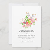 Uitnodiging van de partij van de lente Tea Birthda (Achterkant)