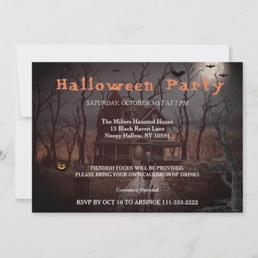 Uitnodiging van de Partij van de Ondernemer Hallow (Voorkant)