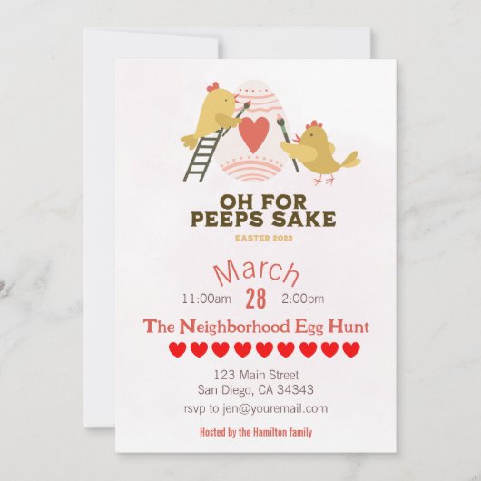 Uitnodiging van de partij van de Partij van de Len (Voorkant)