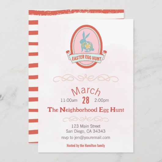 Uitnodiging van de partij van de Partij van de Len (Voorkant / Achterkant)