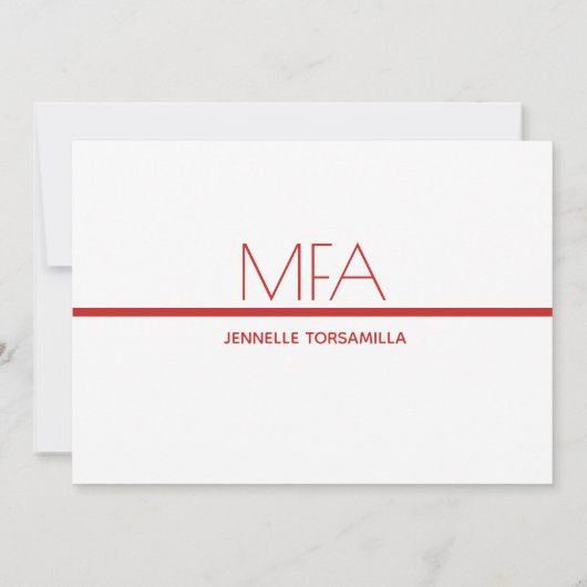 Uitnodiging van de partij van de partij van de MFA (Achterkant)