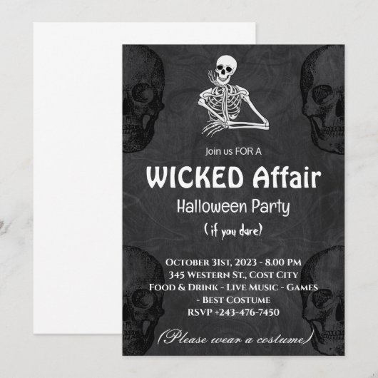 Uitnodiging van de partij van de partij van de par (Voorkant / Achterkant)