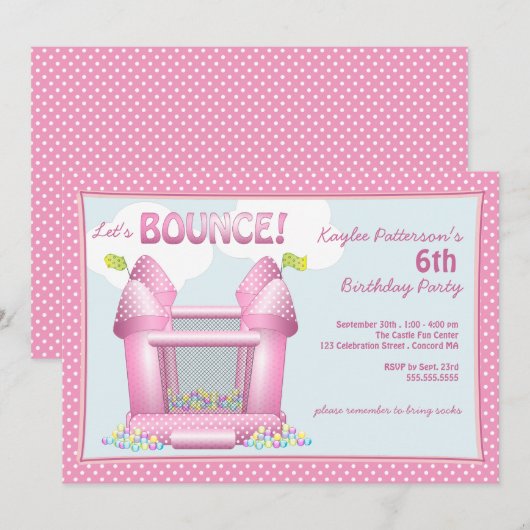 Uitnodiging van de Partij van de Partij van de Roz (Voorkant / Achterkant)