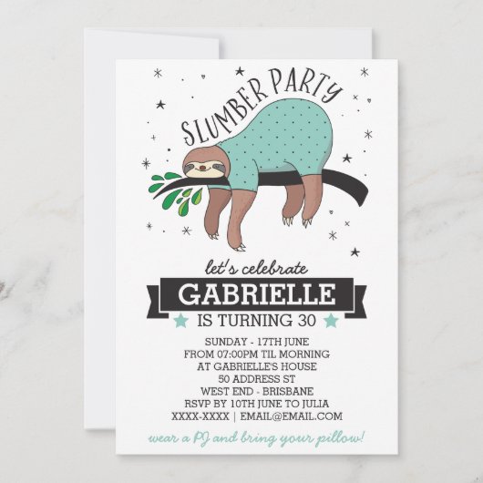 Uitnodiging van de Partij van de Partij van de Slu (Voorkant)