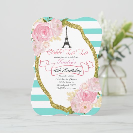 Uitnodiging van de Partij van de Partij van Parijs (Staand voorkant)