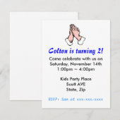 Uitnodiging van de Partij van de Partij van Prayer (Voorkant / Achterkant)