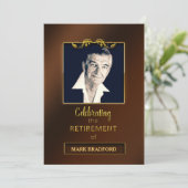 Uitnodiging van de Partij van de Pensionering - Fo (Staand voorkant)