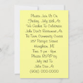 Uitnodiging van de Partij van de Pensionering Gro (Achterkant)